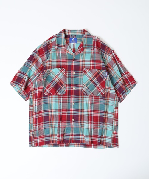 GERRY（ジェリー）の「GERRY ビッグシルエット ストレッチ チェック 半袖 シャツ（シャツ/ブラウス・メンズ・レッド/サックスブルー・L/LL/M）」の11枚目の写真