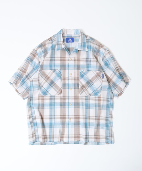 GERRY（ジェリー）の「GERRY ビッグシルエット ストレッチ チェック 半袖 シャツ（シャツ/ブラウス・メンズ・レッド/サックスブルー・L/LL/M）」の12枚目の写真