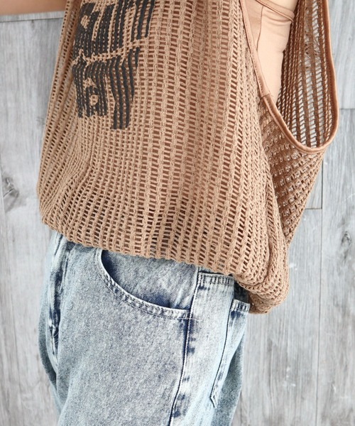 CECIL McBEE（セシルマクビー）の「裏地付きメッシュロゴバルーンタンク（タンクトップ・レディース・モカ/アイボリー/ブラック・MEDIUM）」の20枚目の写真