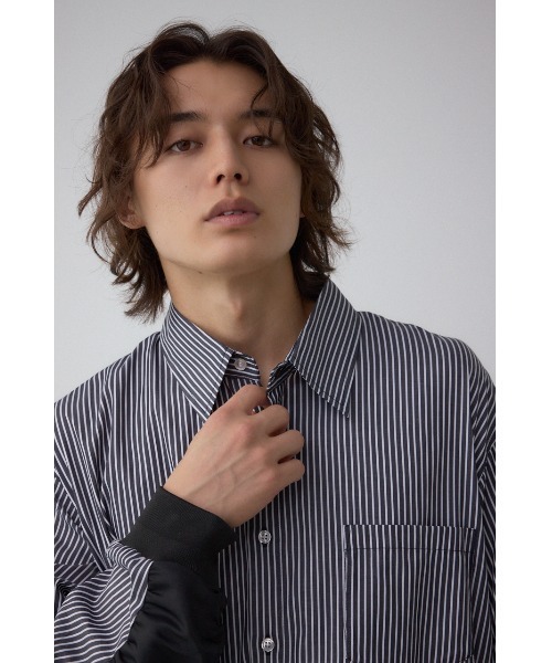 AZUL by moussy（アズールバイマウジー）の「シャツドッキングブルゾン（ブルゾン・メンズ・ブラック系その他/ブラック・LARGE/MEDIUM）」の13枚目の写真