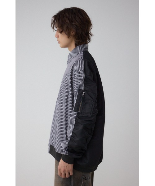 AZUL by moussy（アズールバイマウジー）の「シャツドッキングブルゾン（ブルゾン・メンズ・ブラック系その他/ブラック・LARGE/MEDIUM）」の17枚目の写真
