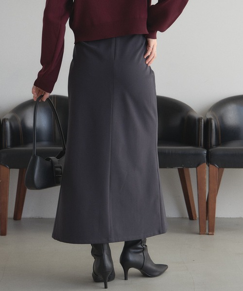 &. NOSTALGIA（アンドドットノスタルジア）の「【ZOZO限定】Iラインマーメイドスカート（スカート・レディース・グリーン/チャコールグレー・マルチサイズ）」の8枚目の写真