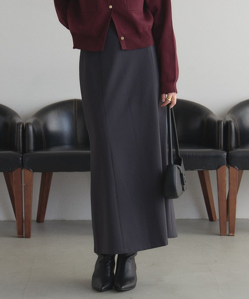 &. NOSTALGIA（アンドドットノスタルジア）の「【ZOZO限定】Iラインマーメイドスカート（スカート・レディース・グリーン/チャコールグレー・マルチサイズ）」の9枚目の写真