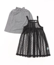 hakka kids（ハッカキッズ）の「キャミソールワンピース長袖Tシャツセット（ワンピース）」