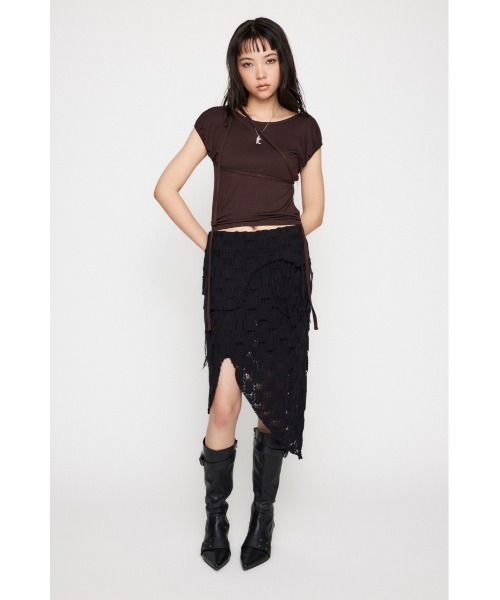 LAGUA GEM(ラグアジェム)の「RIBBON DROP トップス(Tシャツ/カットソー・レディース・ブラウン/レッド/ブラック・FREE)」の16枚目の写真