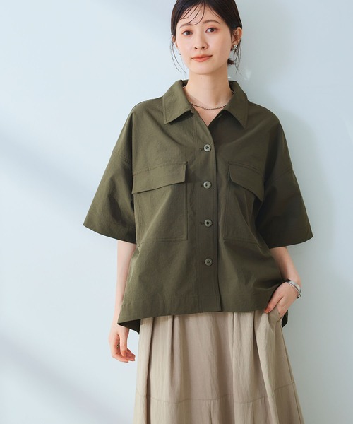 CROSS FUNCTION（クロスファンクション）の「《UV/吸水速乾》エブ楽 ミリタリーシャツジャケット【CROSS FUNCTION/クロスファンクション】（シャツ/ブラウス・レディース・カーキ/ベージュ・LL/L/M）」の18枚目の写真