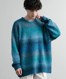 Knit253 オーバーサイズ　グラデーション　売れ筋商品|||ニット　セーター shiki tokyo（シキトウキョウ）の「Oversized Gradation Knit