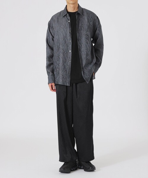 LOVELESS（ラブレス）の「シアーアブストラクトジャガードシャツ（シャツ/ブラウス・メンズ・グレー系その他/ブラック/オフホワイト・M/L）」の8枚目の写真