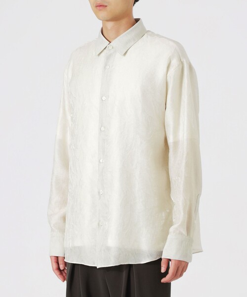 LOVELESS（ラブレス）の「シアーアブストラクトジャガードシャツ（シャツ/ブラウス・メンズ・グレー系その他/ブラック/オフホワイト・M/L）」の11枚目の写真