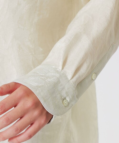 LOVELESS（ラブレス）の「シアーアブストラクトジャガードシャツ（シャツ/ブラウス・メンズ・グレー系その他/ブラック/オフホワイト・M/L）」の13枚目の写真