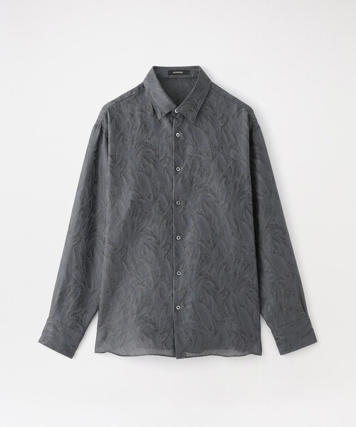 LOVELESS（ラブレス）の「シアーアブストラクトジャガードシャツ（シャツ/ブラウス・メンズ・グレー系その他/ブラック/オフホワイト・M/L）」の3枚目の写真
