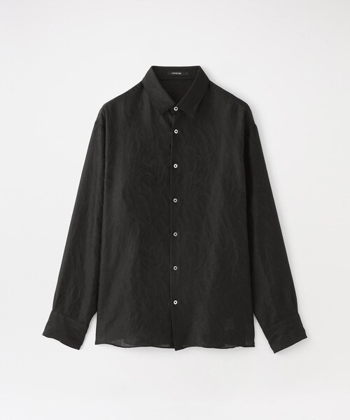 LOVELESS（ラブレス）の「シアーアブストラクトジャガードシャツ（シャツ/ブラウス・メンズ・グレー系その他/ブラック/オフホワイト・M/L）」の2枚目の写真
