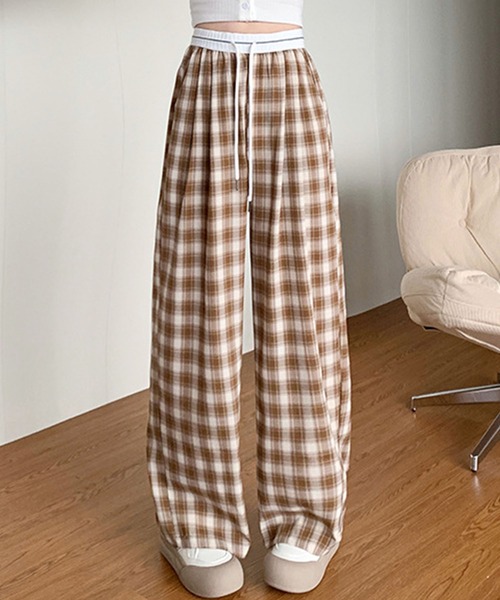 GLAMOROUS JANE(グラマラスジェーン)の「チェック柄イージーパンツ(その他パンツ・レディース・ブラウン/ブラック・L/M)」の8枚目の写真