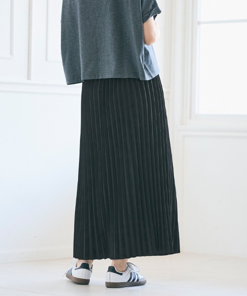 coca(coca)(コカ)の「プリーツフレアスカート(スカート・レディース・チャコール/ブラック・L/M)」の5枚目の写真