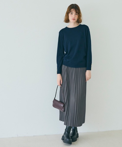 coca(coca)(コカ)の「プリーツフレアスカート(スカート・レディース・チャコール/ブラック・L/M)」の17枚目の写真