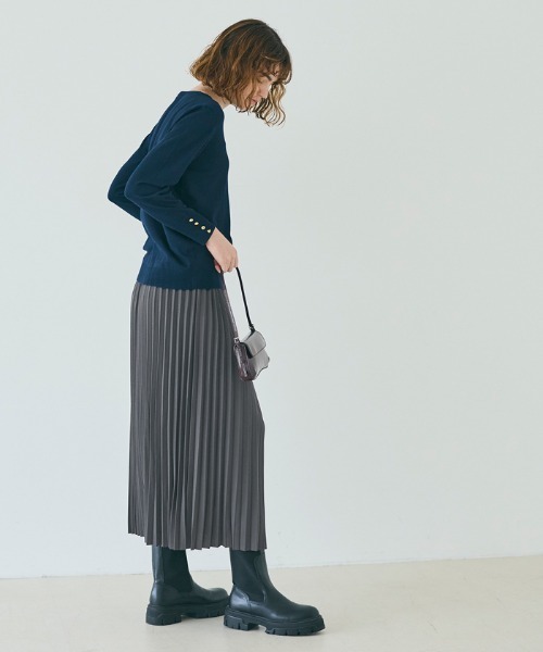 coca(coca)(コカ)の「プリーツフレアスカート(スカート・レディース・チャコール/ブラック・L/M)」の18枚目の写真