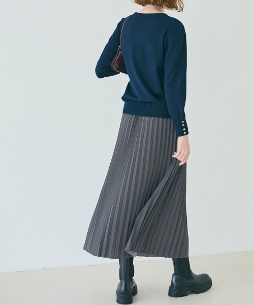 coca(coca)(コカ)の「プリーツフレアスカート(スカート・レディース・チャコール/ブラック・L/M)」の21枚目の写真