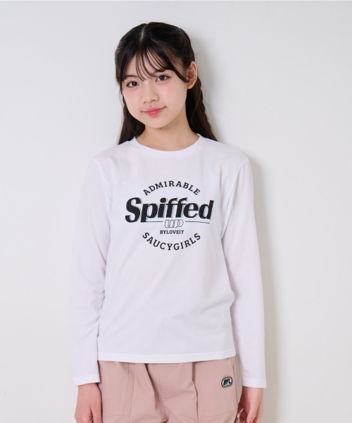 by LOVEiT（バイラビット）の「長袖ロゴTシャツ（Tシャツ/カットソー・キッズ・ブルーグレー/オフホワイト/ピンク/チャコール・130cm/140cm/150cm/120cm/160cm）」の14枚目の写真