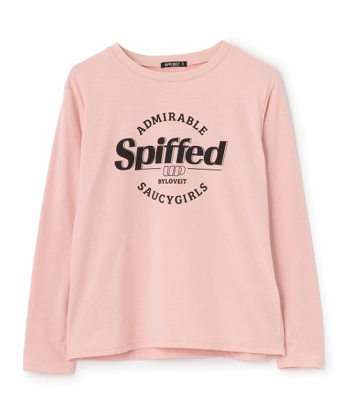 by LOVEiT（バイラビット）の「長袖ロゴTシャツ（Tシャツ/カットソー・キッズ・ブルーグレー/オフホワイト/ピンク/チャコール・130cm/140cm/150cm/120cm/160cm）」の11枚目の写真