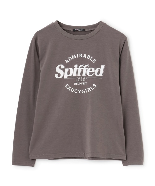 by LOVEiT（バイラビット）の「長袖ロゴTシャツ（Tシャツ/カットソー・キッズ・ブルーグレー/オフホワイト/ピンク/チャコール・130cm/140cm/150cm/120cm/160cm）」の10枚目の写真