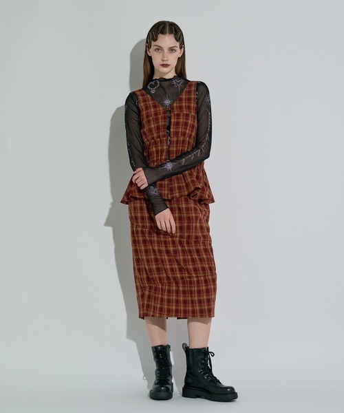 セール】チェックシャーリングキャミ（ワンピース）｜ANNA SUI NYC