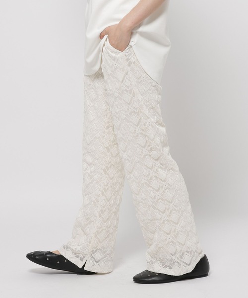 セール】ストレッチ柔らかレースパンツ（その他パンツ）｜niko and