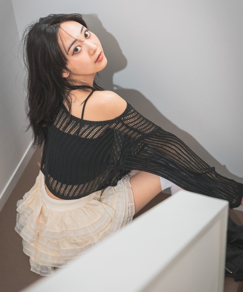 3.3 Field Trip （3.3フィールドトリップ）の「3.3 Field Trip／レースDフリルショートパンツ（その他パンツ・レディース・アイボリー/ブラック・FREE）」の17枚目の写真