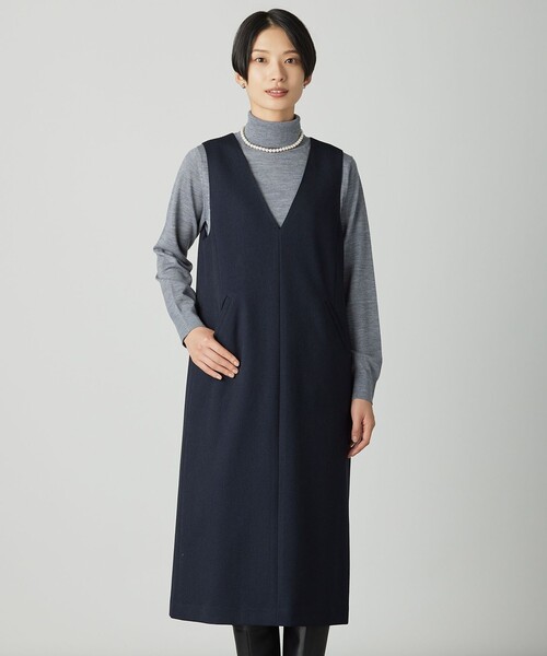 J.PRESS（ジェイプレス）の「ツムギートflannel ジャンパースカート（スカート・レディース・グレー系/ネイビー系/ベージュ系・11/9）」の3枚目の写真