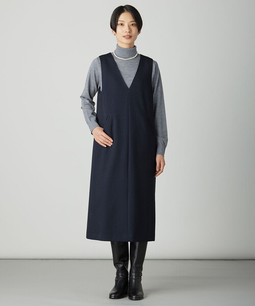 J.PRESS（ジェイプレス）の「ツムギートflannel ジャンパースカート（スカート・レディース・グレー系/ネイビー系/ベージュ系・11/9）」の9枚目の写真