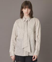DRESSTERIOR | 【洗える/オンオフ】3WAYタイ付きアーカーストライプシャツ(シャツ/ブラウス)