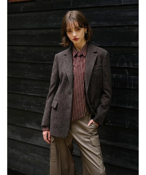 DRESSTERIOR（ドレステリア）の「【洗える/オンオフ/otonaMUSE 11月号掲載】3WAYタイ付きアーカーストライプシャツ（シャツ/ブラウス・レディース・ブラウン系その他3/ベージュ系その他5・38/34/36）」の3枚目の写真