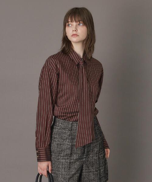 DRESSTERIOR（ドレステリア）の「【洗える/オンオフ/otonaMUSE 11月号掲載】3WAYタイ付きアーカーストライプシャツ（シャツ/ブラウス・レディース・ブラウン系その他3/ベージュ系その他5・38/34/36）」の12枚目の写真