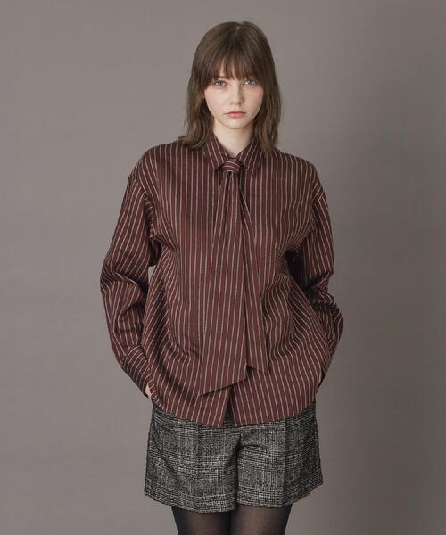 DRESSTERIOR（ドレステリア）の「【洗える/オンオフ/otonaMUSE 11月号掲載】3WAYタイ付きアーカーストライプシャツ（シャツ/ブラウス・レディース・ブラウン系その他3/ベージュ系その他5・38/34/36）」の13枚目の写真