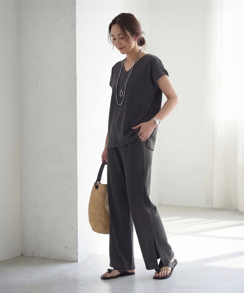 STYLE DELI(スタイルデリ)の「袖が外せる◆PUFFニットセットアップ(ニット/セーター・レディース・グレイッシュベージュ/チャコールグレー・FREE)」の20枚目の写真