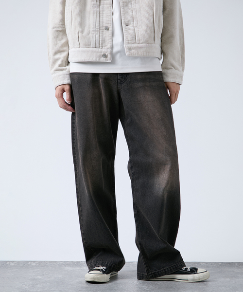 B.C STOCK（ベーセーストック）の「[B.A.C.D] NEW 13oz ワイドストレートデニムパンツ（デニムパンツ・メンズ・クリアブルー/ブラウン/ブラック系その他/ブルー系その他・SMALL/MEDIUM/LARGE）」の2枚目の写真