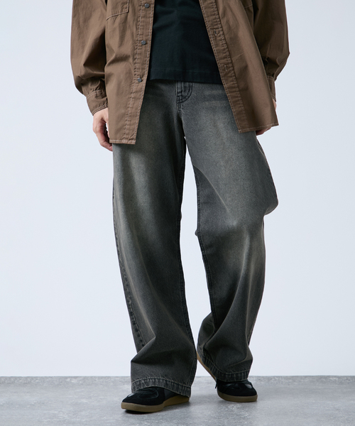 B.C STOCK（ベーセーストック）の「[B.A.C.D] NEW 13oz ワイドストレートデニムパンツ（デニムパンツ・メンズ・クリアブルー/ブラウン/ブラック系その他/ブルー系その他・SMALL/MEDIUM/LARGE）」の6枚目の写真