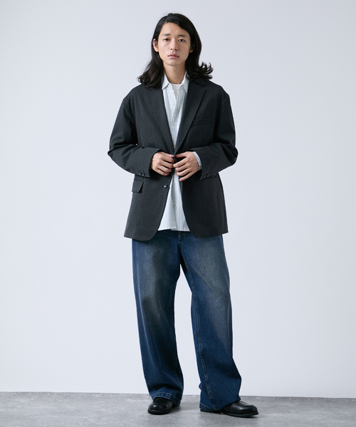 B.C STOCK（ベーセーストック）の「[B.A.C.D] NEW 13oz ワイドストレートデニムパンツ（デニムパンツ・メンズ・クリアブルー/ブラウン/ブラック系その他/ブルー系その他・SMALL/MEDIUM/LARGE）」の13枚目の写真