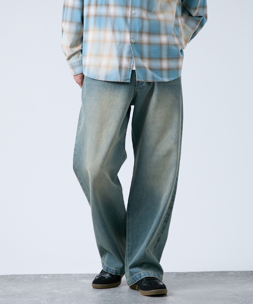 B.C STOCK（ベーセーストック）の「[B.A.C.D] NEW 13oz ワイドストレートデニムパンツ（デニムパンツ・メンズ・クリアブルー/ブラウン/ブラック系その他/ブルー系その他・SMALL/MEDIUM/LARGE）」の18枚目の写真