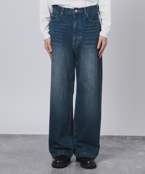 B.C STOCK（ベーセーストック）の「[B.A.C.D] NEW 13oz ワイドストレートデニムパンツ（デニムパンツ・メンズ・クリアブルー/ブラウン/ブラック系その他/ブルー系その他・SMALL/MEDIUM/LARGE）」の22枚目の写真