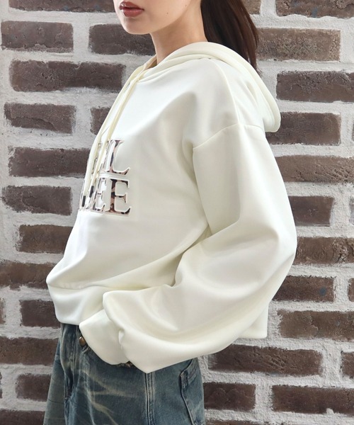 CECIL McBEE（セシルマクビー）の「エンボスロゴパーカー（パーカー・レディース・アイボリー/グレー/ブラック・MEDIUM/LARGE）」の11枚目の写真