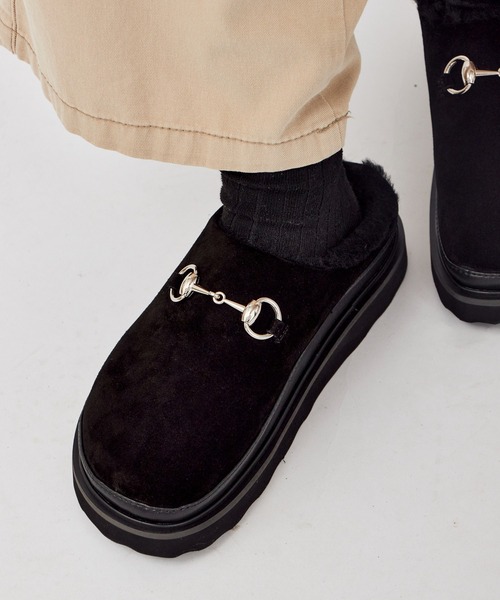 MOHI(モヒ)の「MOHI/モヒ Bit サボ ファーサンダル(サンダル・レディース・ブラック/ベージュ・36/37/38)」の14枚目の写真