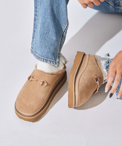 MOHI(モヒ)の「MOHI/モヒ Bit サボ ファーサンダル(サンダル・レディース・ブラック/ベージュ・36/37/38)」の9枚目の写真