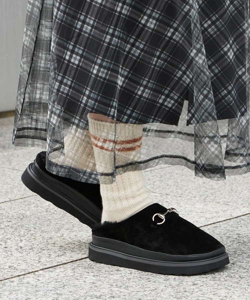 MOHI(モヒ)の「MOHI/モヒ Bit サボ ファーサンダル(サンダル・レディース・ブラック/ベージュ・36/37/38)」の19枚目の写真