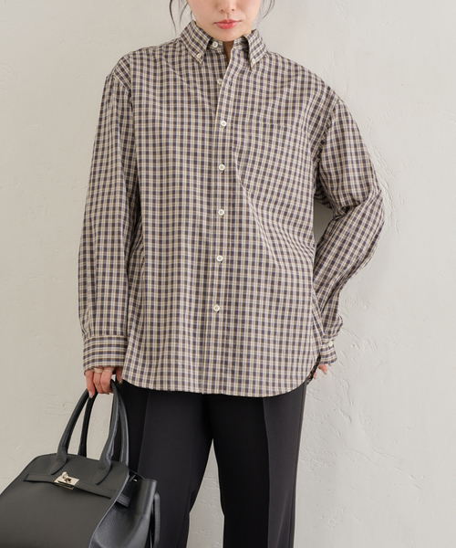 セール】PLAID CHECK ボタンダウンシャツ（シャツ/ブラウス）｜U by