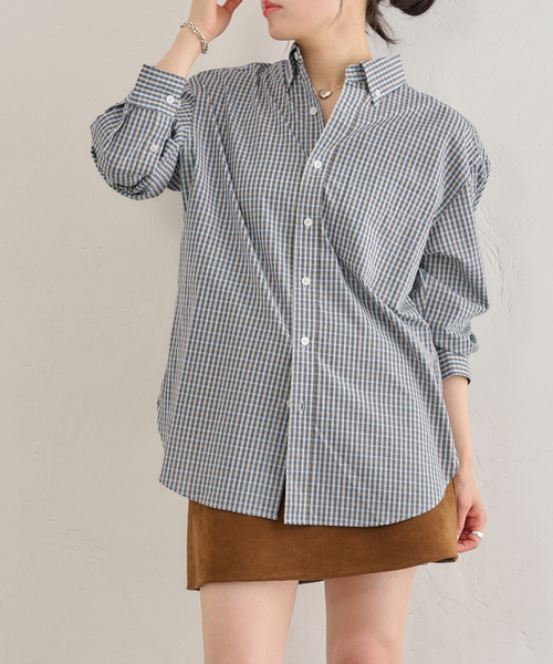 ユー バイ スピック＆スパン（U by SPICK&SPAN）/PLAID CHECK ボタンダウンシャツ セール】PLAID CHECK ボタンダウンシャツ（シャツ/ブラウス）｜U by