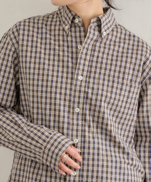 セール】PLAID CHECK ボタンダウンシャツ（シャツ/ブラウス）｜U by
