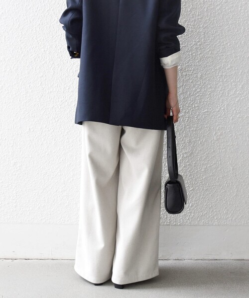 SHIPS any（シップス エニィ）の「SHIPS any:〈手洗い可能〉ウォーム イージー ワイド ストレート パンツ（その他パンツ・レディース・ブラウン/グレー/チャコールグレー/ナチュラル・ONE SIZE）」の9枚目の写真