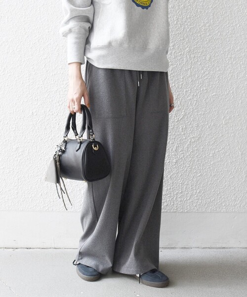 SHIPS any（シップス エニィ）の「SHIPS any:〈手洗い可能〉ウォーム イージー ワイド ストレート パンツ（その他パンツ・レディース・ブラウン/グレー/チャコールグレー/ナチュラル・ONE SIZE）」の14枚目の写真