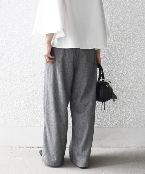 SHIPS any（シップス エニィ）の「SHIPS any:〈手洗い可能〉ウォーム イージー ワイド ストレート パンツ（その他パンツ・レディース・ブラウン/グレー/チャコールグレー/ナチュラル・ONE SIZE）」の20枚目の写真