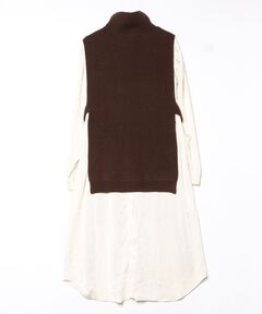 VEST LAYERED SHIRT DRESS（ワンピース）｜Ameri（アメリ）の